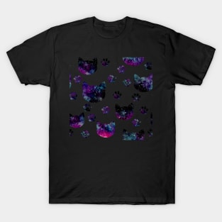 Galaxy and Cat's Footprints T-Shirt